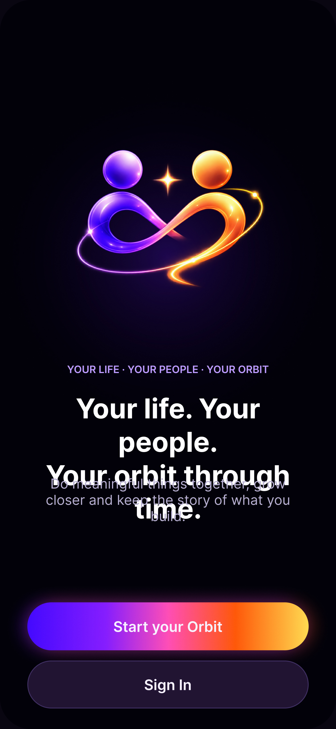 Perunika welcome onboarding screen